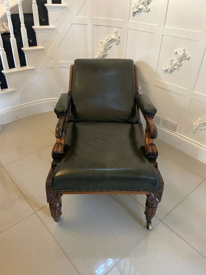 Outstanding Quality Antique Regency Quality Rosewood Reclining Armchair - Image 3